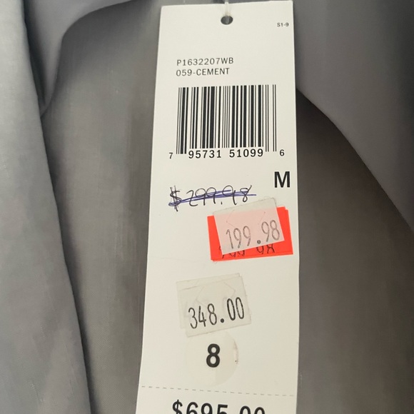 DKNY Long-Sleeve Oversized Linen-Blend Jacket, Cement - Picture 11 of 12